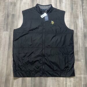 Cutter & Buck NEW Minnesota Vikings Vest  4XLT Packable Full Zip NFL  NWT